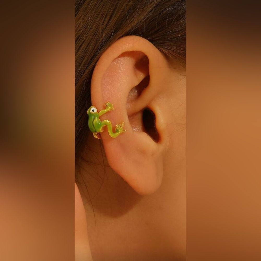 Green Frog Earring #1996